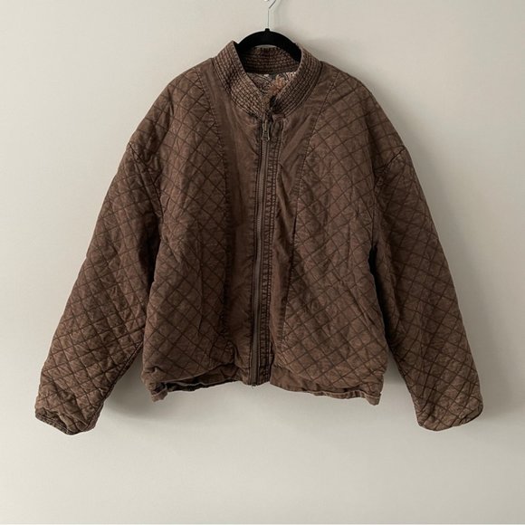 Free People Reversible Bomber Jacket in Multicolor and Brown - Picture 2 of 9